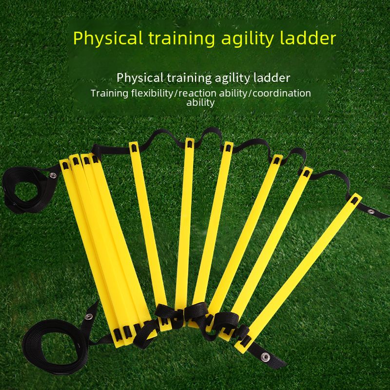 Football training agility ladder with clasp Jumping ladder flexible ladder speed ladder rope ladder Basketball training equipment obstacle_desvips.com