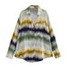 Women's tie-dye blouse + tie-dye pants straight pant suit_desvips.com