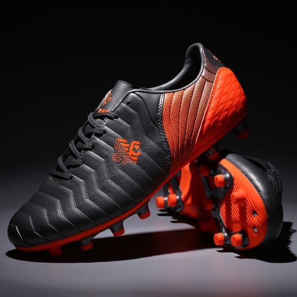Studded Long Spike Soccer Shoes Men, Women, Children, And Teenagers, Leather Surface, Rubber Studs, Flat Sole, Suitable_desvips.com