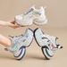 Platform Dad Shoes For Women 2025 Spring New Versatile Breathable Height Increasing Lightweight Casual Sneakers_desvips.com