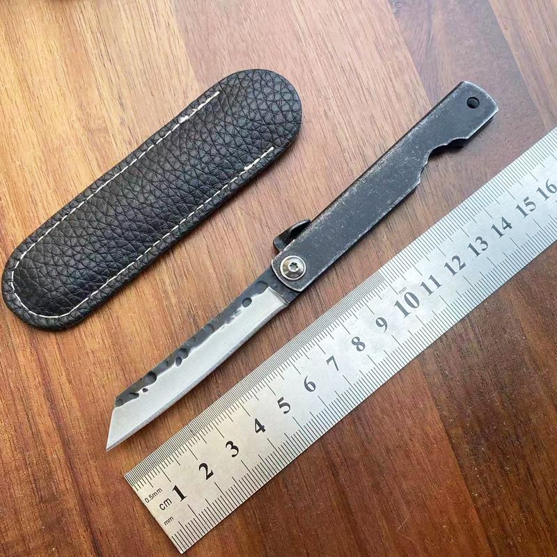 In Stock No Lock Folding Self-Defense Small Household Fruit High Hardness Damascus Steel Pocket Courier Knife_desvips.com