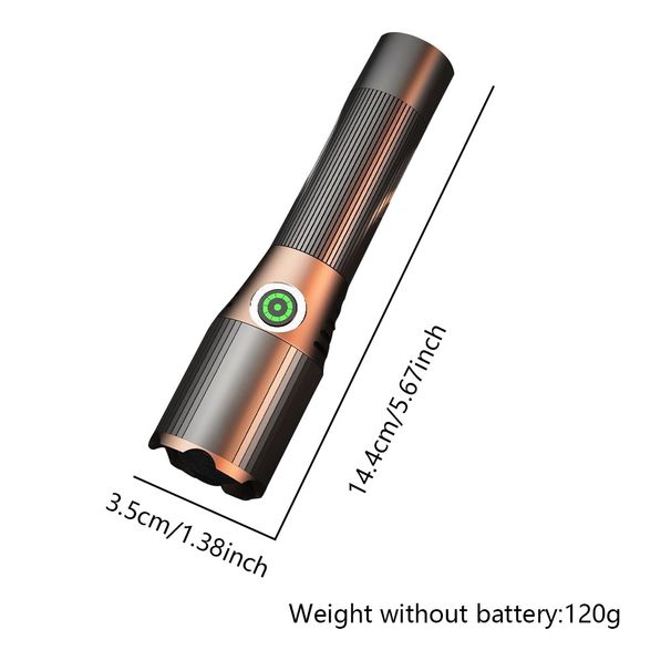 New Zoom High Brightness Flashlight Ultra Bright Portable Rechargeable Outdoor Home Use Hiking Long Range Emergency_desvips.com