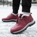 Northeast Large For Women Winter Fleece-Lined Warm Mom Men Leather Surface Waterproof Non-Slip Walking Shoes Middle-Aged_desvips.com