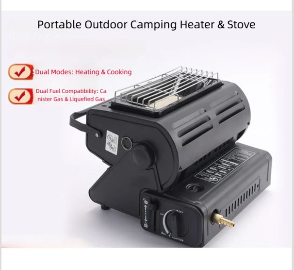 Dual-Use Outdoor Portable Cassette Stove: Heating & Cooking, Compact, Practical (In Stock)_desvips.com