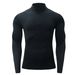 Stand Collar Fleece-Lined Thermal Underwear For Men, Breathable Outdoor Sports Top, Running Fitness Wear, Slim Fit Long_desvips.com
