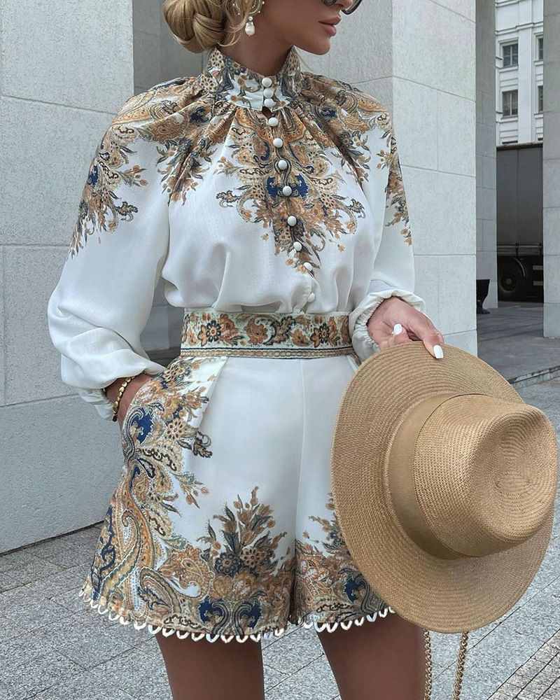 Women's Clothing women's fashion print suits_desvips.com