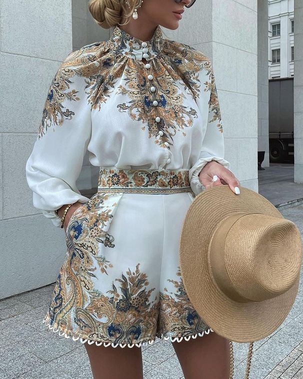 Women's Clothing women's fashion print suits_desvips.com