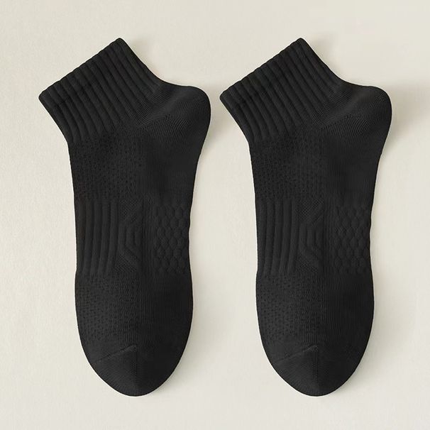 White Socks Men's Short Socks Solid Color Low Top Boat Socks Spring And Summer Deodorant Antibacterial Boys Sports Socks_desvips.com