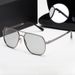 Men's Polarized Sunglasses For Driving, Outdoor Sports UV-Protection Cycling Glasses, Stainless Steel Material Photochromic Goggles_desvips.com