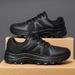 LazyZoom For Men, Black Physical Training Ultra-light Breathable Outdoor Running Shoes, Non-slip Soft Sole Security Rescue Shoes_desvips.com