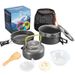 Outdoor Teapot Set With Accessories DS 308 Pot Set Combination Alumina Material Portable Camping Pot Set Teapot_desvips.com