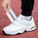 Men's Adjustable Hook And Loop Leather Casual Sports Shoes White Sneakers Masculino Zapatillas Deportivas Tenis_desvips.com