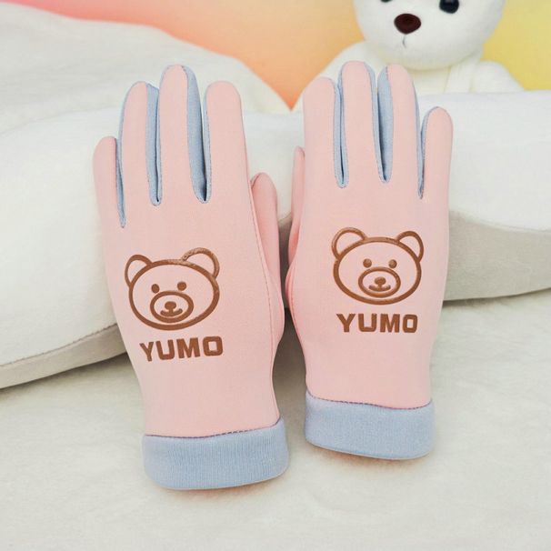 Children's Gloves Winter Warm Fleece Soft Comfortable Cycling Sports Boys Girls Baby Thin Snow Play Non-Slip Cartoon_desvips.com