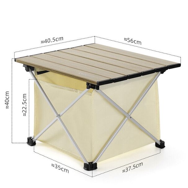 Qunature camping table folding table with 600D bag picnic table up to 15KG_desvips.com