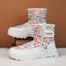 Men's Winter Snow Boots Waterproof Hiking Shoes, Thermal Fleece Lined High Top Anti-Slip Trekking Boots Plus Size For Women Couple Outdoor_desvips.com