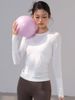 Quick-drying Elastic Sports Long-sleeved Running T-shirt Women's Slim Yoga Clothes Pilates Training Fitness Top Breathable_desvips.com