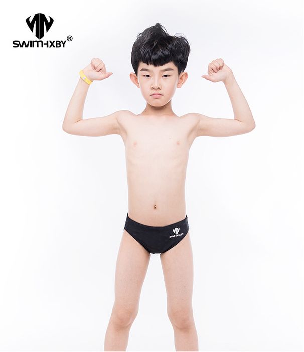 Hongxing Baiya Low-waist Black Triangle Professional Training, Quick-dry Briefs For Boys And Older Children, Swim_desvips.com