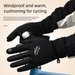 Midello Men Winter Windproof Fleece Lined Thickened Outdoor Riding Electric Bike Touchscreen Warm Gloves_desvips.com