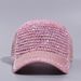 Mesh Rhinestone Baseball Outdoor Sports Breathable Hat, Travel Cap, Sun Protection_desvips.com