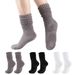COOVAN Grip Pilates Socks For Women, 3 Pairs, Yoga Slouch Crew Long Scrunch Slipper Socks For Barre Ballet Dance Hospital_desvips.com