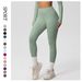 High Waisted Brushed Nylon Yoga Pants Quick Drying Breathable Cloud Feel Outdoor Sports Tight Fitting Long Pants for Running And Fitness_desvips.com