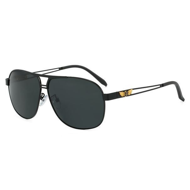 Men's Fashionable Metal Polarized Sunglasses With Double Bridge, Day-Night Dual-Use, Color-Changing, Outdoor Driving_desvips.com