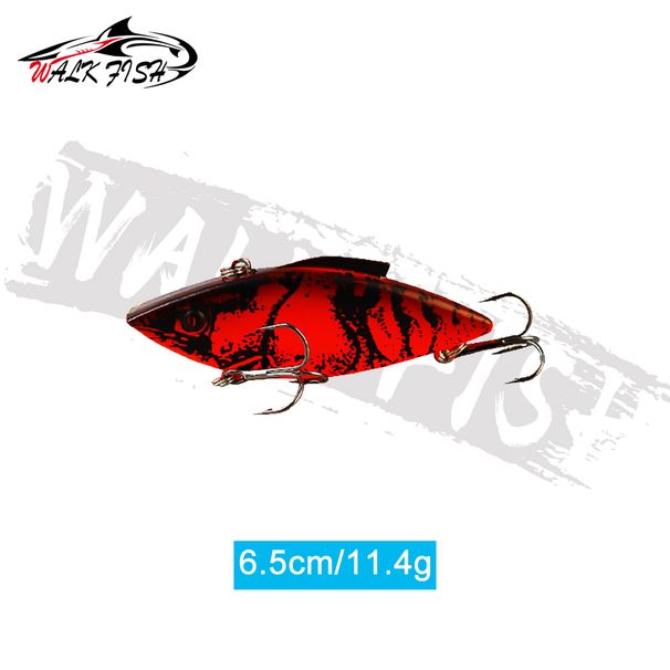 WALK FISH 1Pcs 11.4g/18.6g VIB Lures Plastic Simulation Fish-shaped Reinforced Fishhook Baits Vibration Shuttle Fish Hard Baits_desvips.com