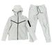 Hooded zippered sweater for men's spring and autumn new sportswear, casual coat, small footguard pants two-piece set_desvips.com