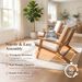 Devoko Adirondack Chairs Set Of 2, PE Leather Outdoor Chairs With Cushions_desvips.com