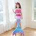Children's Mermaid Swimsuit Performance Swimwear Three-Piece Set Fish Tail Large Medium Small Girls Princess Dress_desvips.com