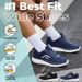 FitVille Walking Men Wide Width Thick Sole Lightweight Breathable Sneakers Shoes For Plantar Fasciitis Pain Relief_desvips.com