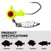 Soft Bait Weighted Lead Head With Swivel Spinner Anti-Hooking Lure 1.4g 1.6g 3g JIG Hook_desvips.com