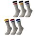 3 Pairs Merino Wool Men's Autumn Winter Thicken Leg Warm Outdoor Sports Hiking Riding Fashion Striped Mid-calf Socks_desvips.com