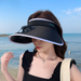 New Rechargeable Fan Summer Outdoor Large Brim Open Top UV Protection Sun Hat_desvips.com