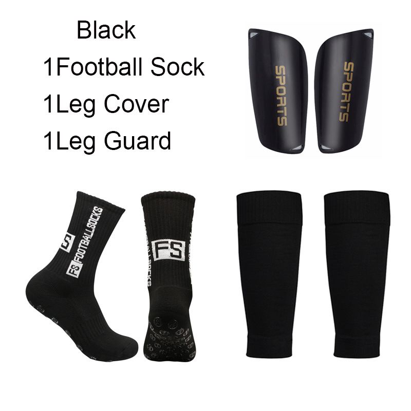 Sports & Outdoor Three Piece Combination Sports Socks Football Socks Mid Tube Glue Non Slip Socks Calf Socks Leg Guards Training_desvips.com
