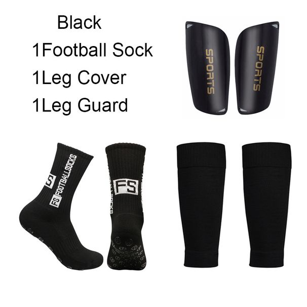 Sports & Outdoor Three Piece Combination Sports Socks Football Socks Mid Tube Glue Non Slip Socks Calf Socks Leg Guards Training_desvips.com