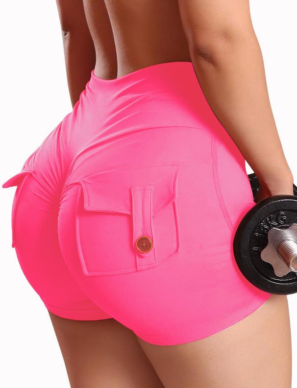 Cross-Border Internet Celebrity Bare Sensation Three-Quarter Sexy Yoga Women High Waist Peach Hip Lift Sports Shorts_desvips.com