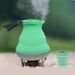 Outdoor folding kettle coffee cup set picnic camping road trip portable equipment silicone bowl_desvips.com