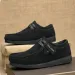 Mens Black Suede Wallabee Durable Style Casual Shoes_desvips.com