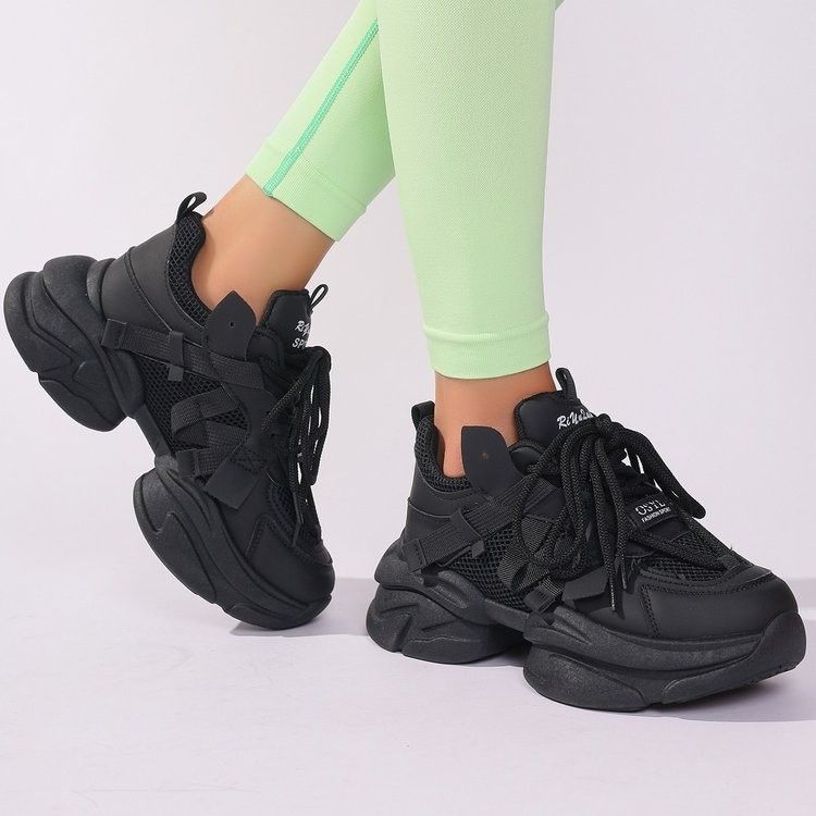 Height Increasing Casual Sports For Women In The Autumn Of 2024, New Mesh Small And Thick Soled Dad Shoes_desvips.com