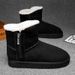 Winter Home Thickened Warm Snow Shoes Women's Cotton Slippers High-top Fleece Boots Men's Outdoor Trendy_desvips.com