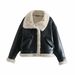 Women's clothing style street fashion fleece fur jacket coat_desvips.com