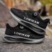 LOEIKAN Men's Rotating Button Running Shoes, Breathable Mesh Quick Lacing Athletic Sneakers_desvips.com
