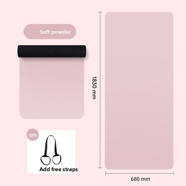 PU Natural Rubber Non-Slip Luxury Fitness 5MM Yoga Studio High-End Sports Mat Factory Direct Sale_desvips.com