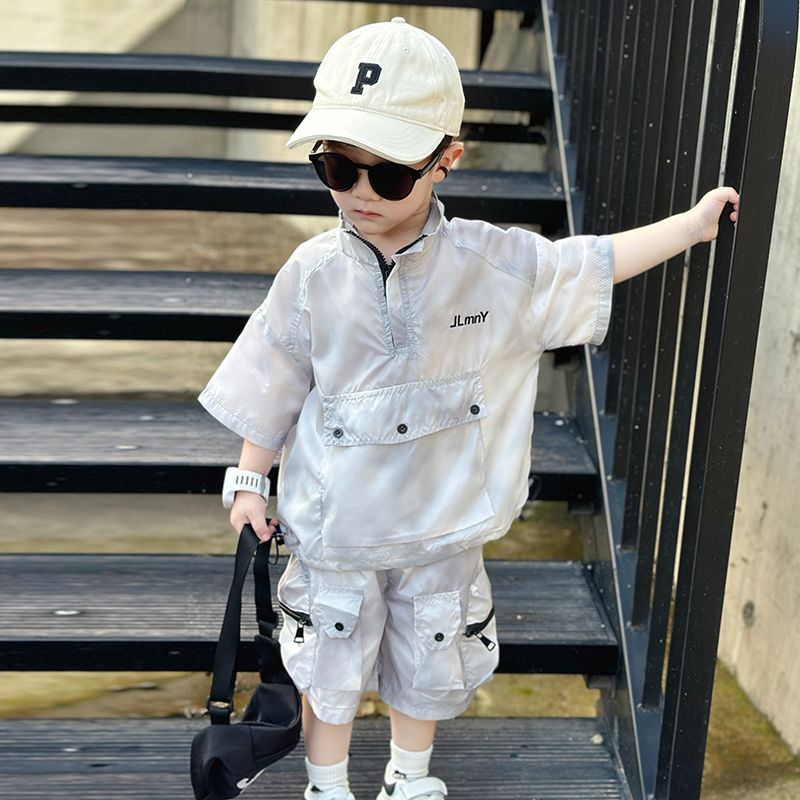 Summer Handsome Fashionable Baby Sun Protection Short Sleeve Children's Clothing_desvips.com