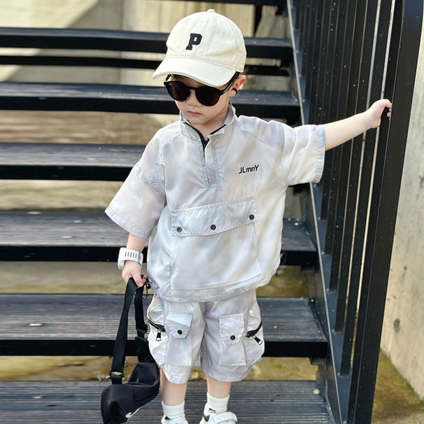 Summer Handsome Fashionable Baby Sun Protection Short Sleeve Children's Clothing_desvips.com