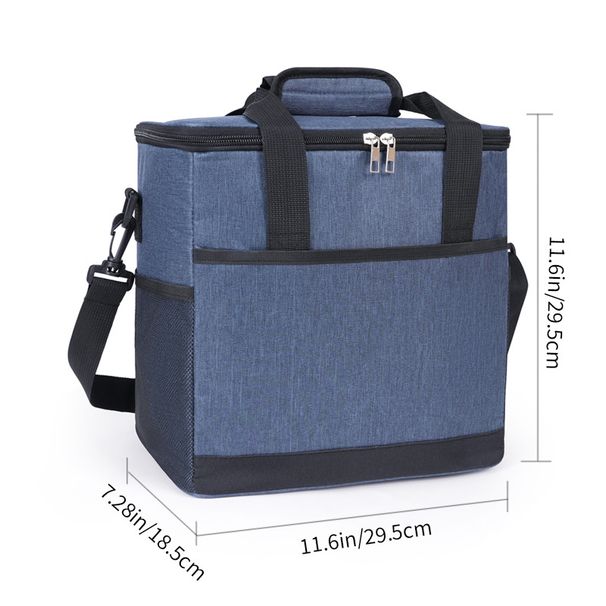 Large Insulated Lunch Bag Multi-Functional Cooler Tote With Adjustable Shoulder Strap Leakproof Thermal Food Container For Work Picnic_desvips.com