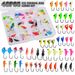 Lure Micro Ice Luminous Root Hook Set Silkworm Mini Lead Head Winter Fishing Hooks 48pcs_desvips.com