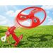Bamboo Dragonfly Disc, Hand-pulled String Launcher, Rotating Flying Outdoor Children's Toy For Parent-child Interaction_desvips.com