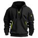 Spring Autumn Hoodie With Zipper And Multiple Pockets, Pullover Men's Sports Casual Jacket_desvips.com